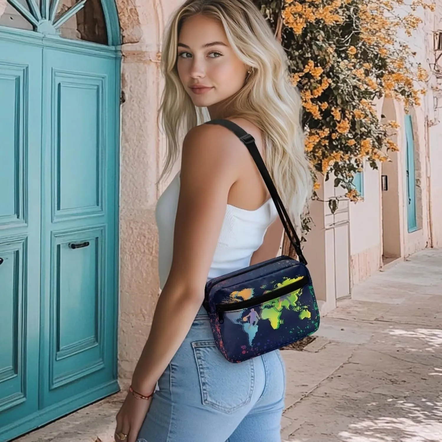 Crossbody Purse for Women Shoulder Handbag Multiple Pockets Tote Satchel Purses Messenger Bag for Travel Work