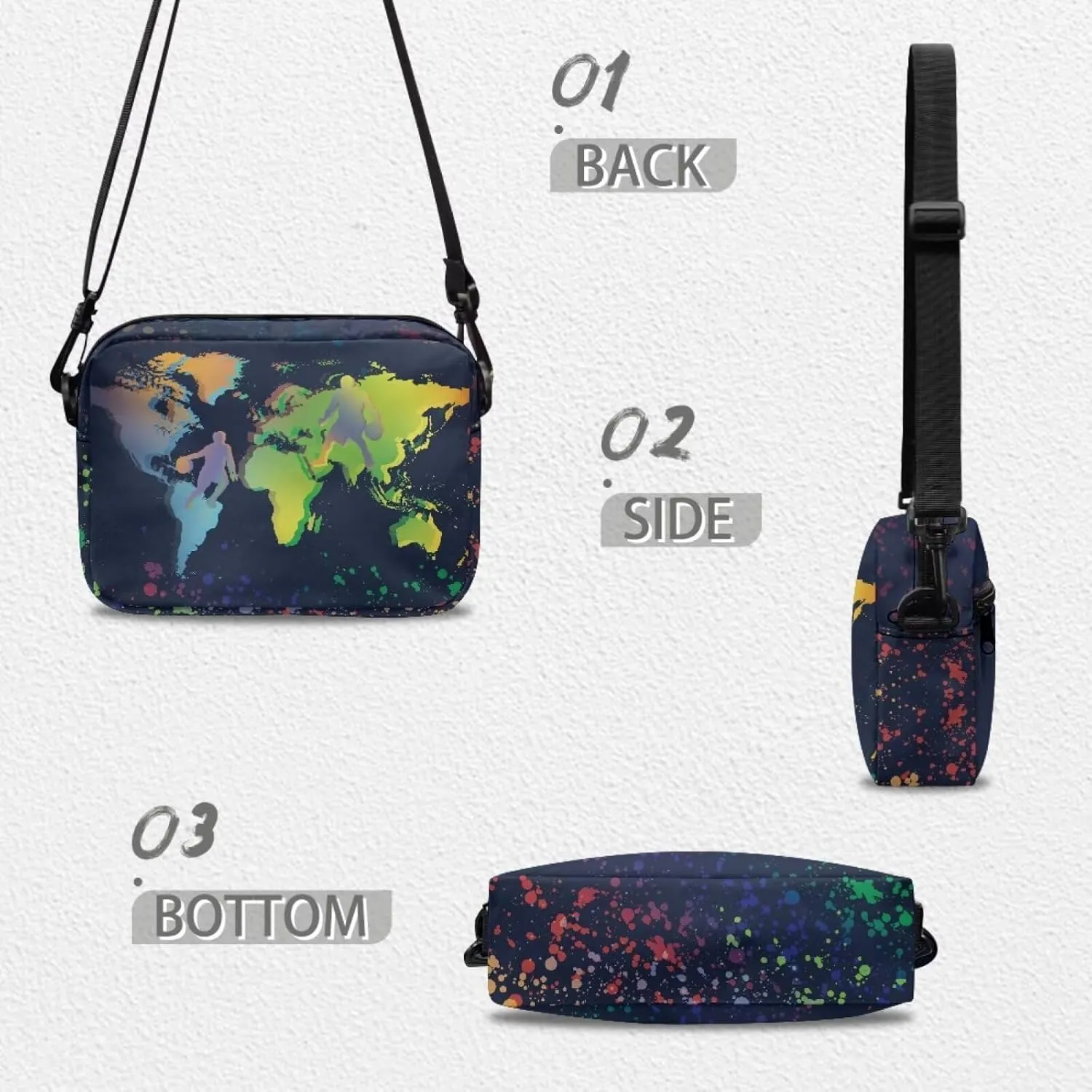 Crossbody Purse for Women Shoulder Handbag Multiple Pockets Tote Satchel Purses Messenger Bag for Travel Work