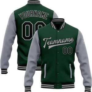 Custom Baseball Varsity Jacket Leather Sleeve Personalized Letterman Jacket Stitched Name Number for Men Women