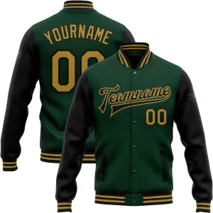 Custom Baseball Varsity Jacket Leather Sleeve Personalized Letterman Jacket Stitched Name Number for Men Women