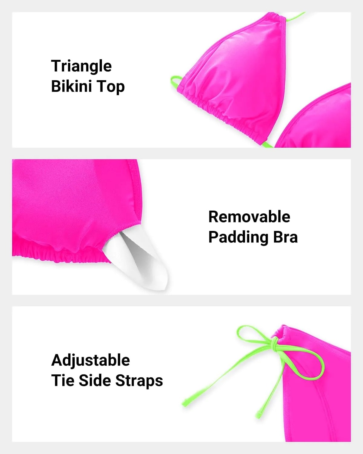 Daci Women Plus Size Triangle Bikini Sets Two Piece Double Straps Halter Swimsuit Side Tie String Sexy Bathing Suits