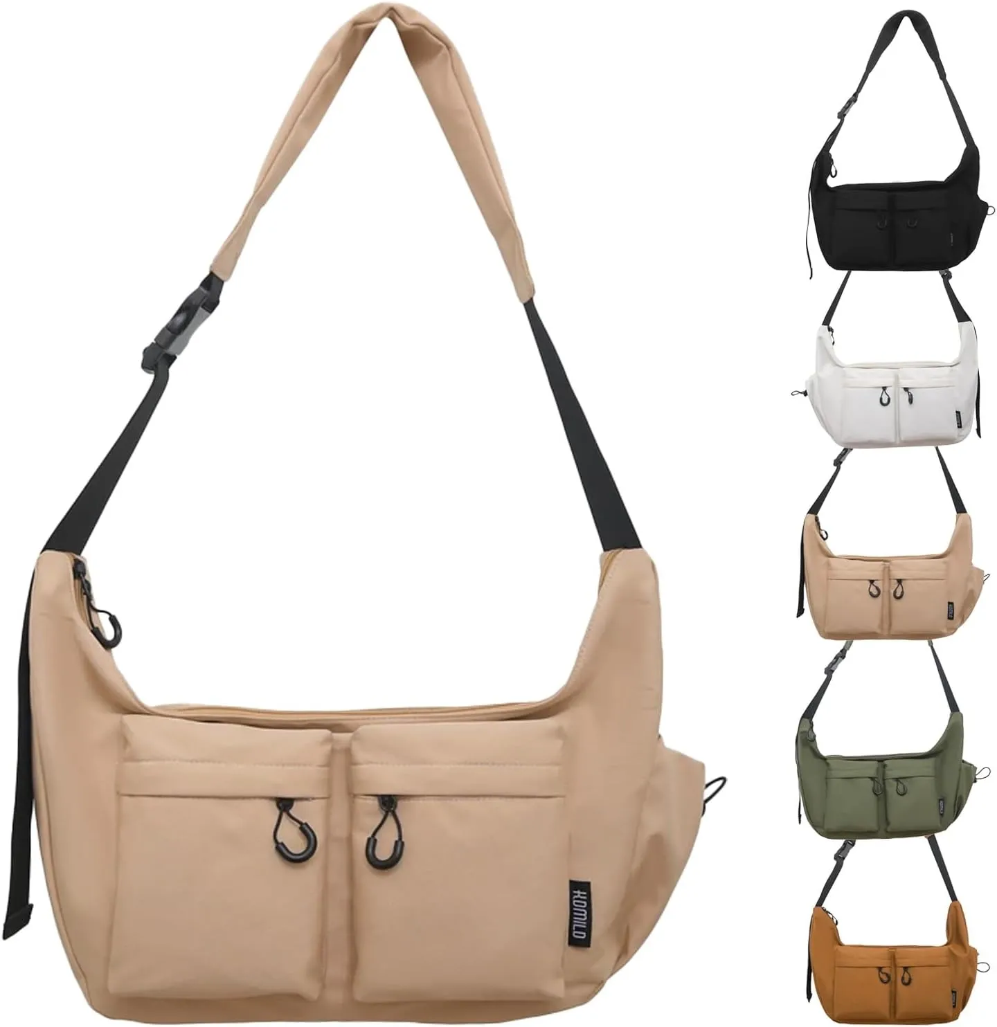 Dallaswind Large Capacity Messenger Canvas BagVintage Water Resistant Canvas SatchelLarge Crossbody Bag Shoulder Purse