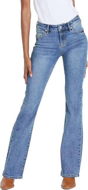 DEAR JOHN Jaxtyn Bootcut Women's Jeans Mid Rise Classic Comfort Stretch Denim