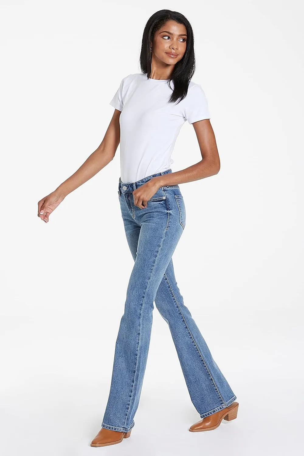 DEAR JOHN Jaxtyn Bootcut Women's Jeans Mid Rise Classic Comfort Stretch Denim
