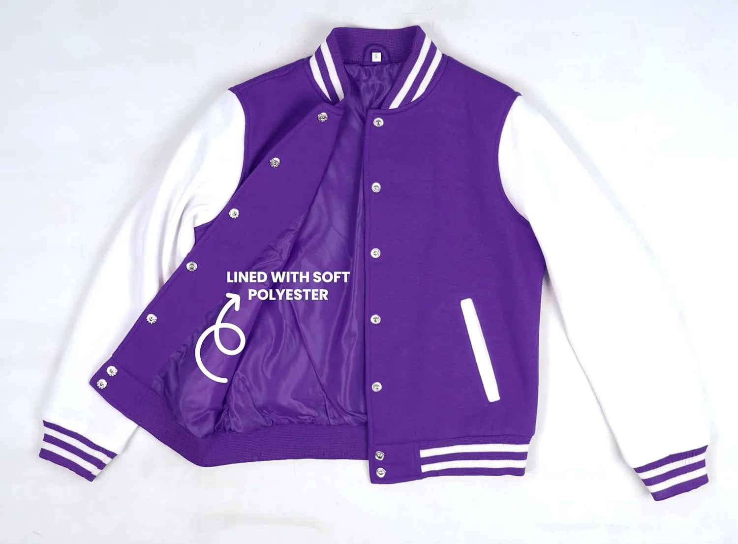 Decrum Varsity Jacket Women - Trendy Womens Letterman Jackets Highschool Baseball Bomber