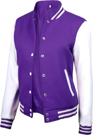 Decrum Varsity Jacket Women - Trendy Womens Letterman Jackets Highschool Baseball Bomber