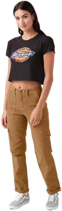 Dickies Women's Skinny Fit Cuffed Cargo Pants