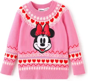 Disney Frozen Elsa Anna Princess Toddler Girl Christmas Sweater: Long Sleeve Crew Neck Knit Pullover Jumper 2-6 Years