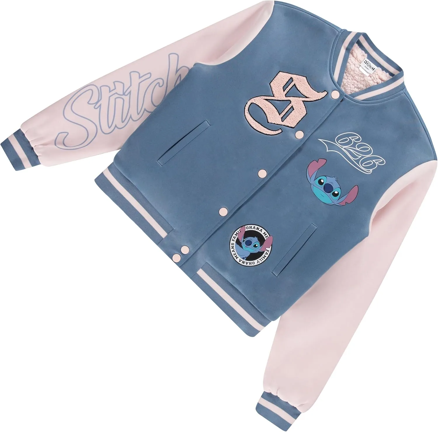 Disney Ladies Lilo and Stitch Bomber Jacket - Ladies Classic Lilo and Stitch Authentic Bomber Jacket