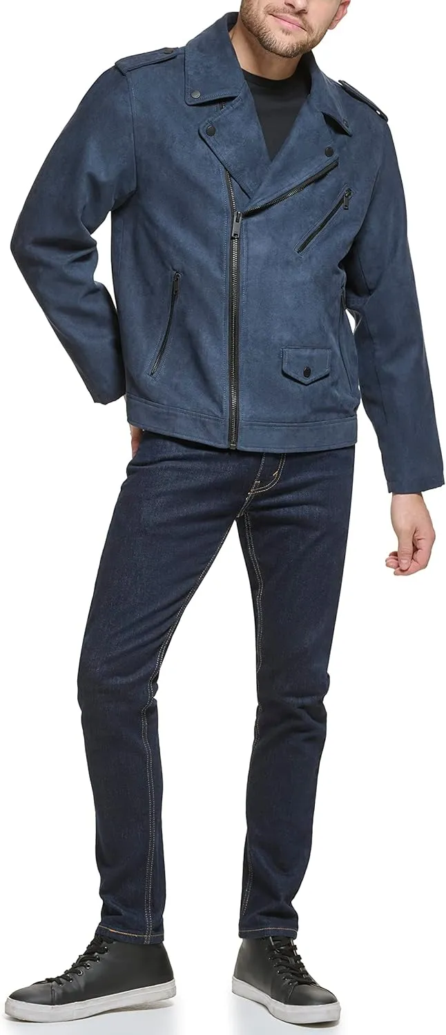 DKNY Men's Modern Motorcycle Jacket