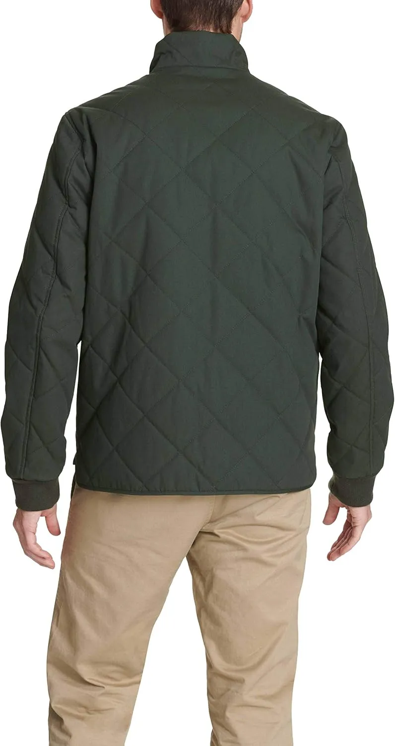 Dockers Men's Diamon Quilted Cotton Open-Bottom Bomber Jacket