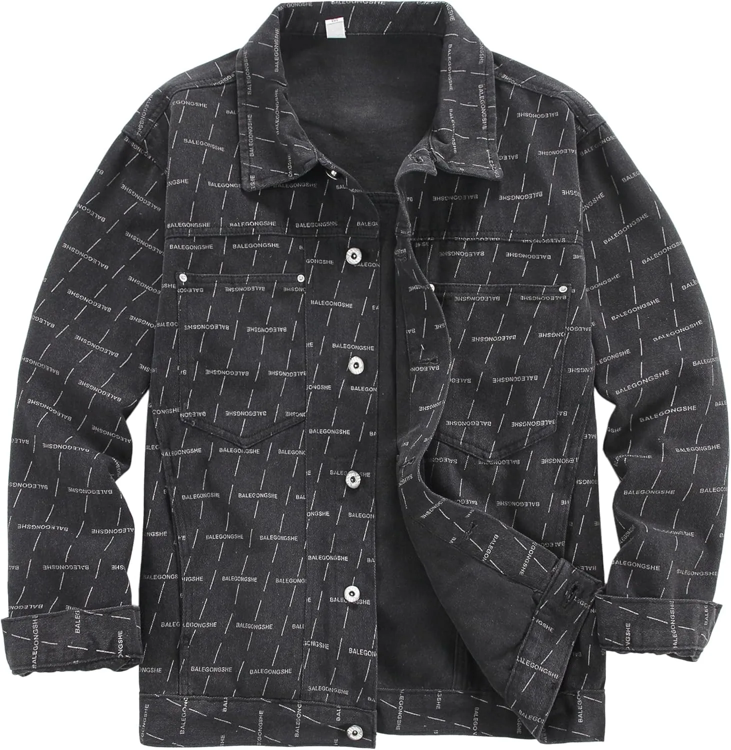 DOSLAVIDA Men's Denim Jacket Classic Trucker Jean Coat Lightweight Casual Wash Distressed Outwear Tops