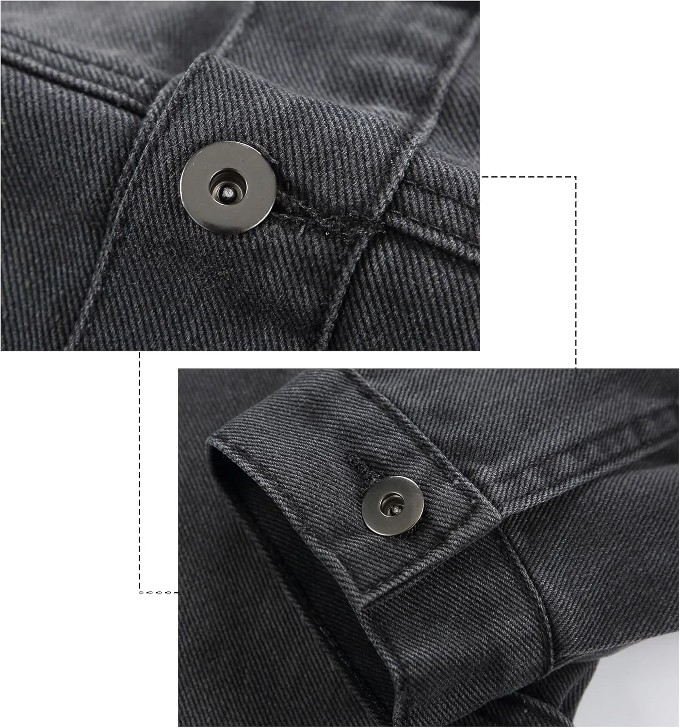DOSLAVIDA Men's Denim Jacket Classic Trucker Jean Coat Lightweight Casual Wash Distressed Outwear Tops