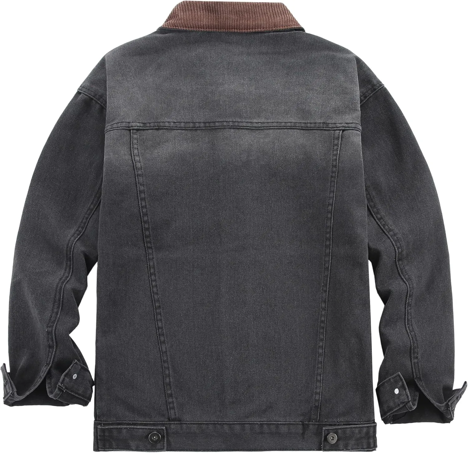 DOSLAVIDA Men's Denim Jacket Classic Trucker Jean Coat Lightweight Casual Wash Distressed Outwear Tops