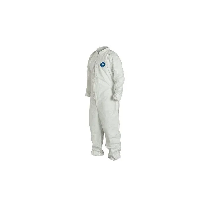 DuPont TY125SWH Tyvek 400 Coverall with Elastic Wrists and Ankles, Case of 25