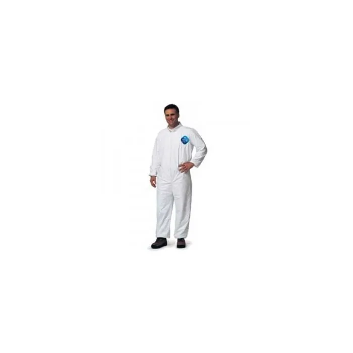DuPont TY125SWH Tyvek 400 Coverall with Elastic Wrists and Ankles, Case of 25