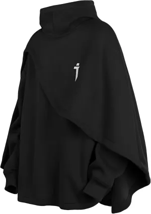 Ellniges]Winter Hooded Cape JacketFleece-Lined Cloak Coat for Teens, Cozy Oversized Pullover with Thick Wool Lining, Women's Streetwear Outerwear, Cold-Weather Layering Essential