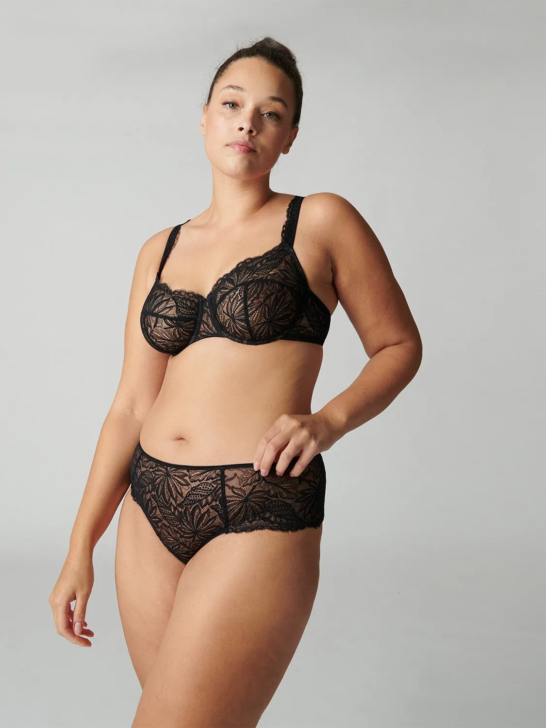Exotica Sheer Demi - Black
