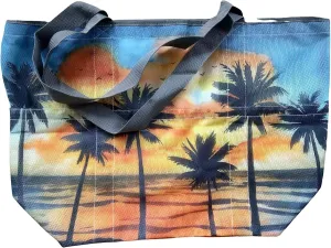 Extra Large Beach Themed Patterned 7 Pocket Mesh Sandproof Water Resistant Beach Bag