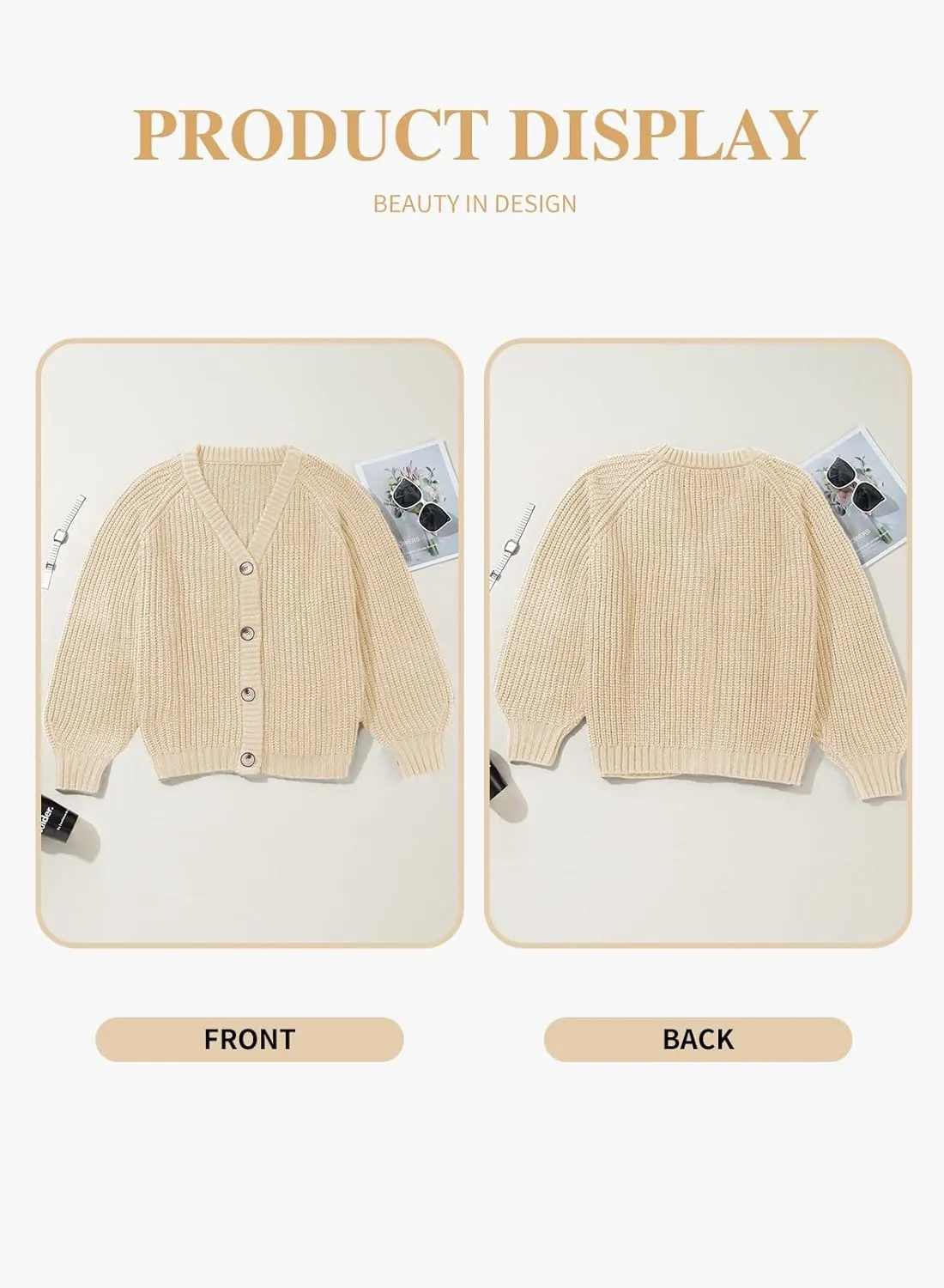 Eytino Womens Plus Size Cardigan Sweater Long Sleeve Button Down Chunky Knit Open Front Cardigans Outwear(1X-5X)