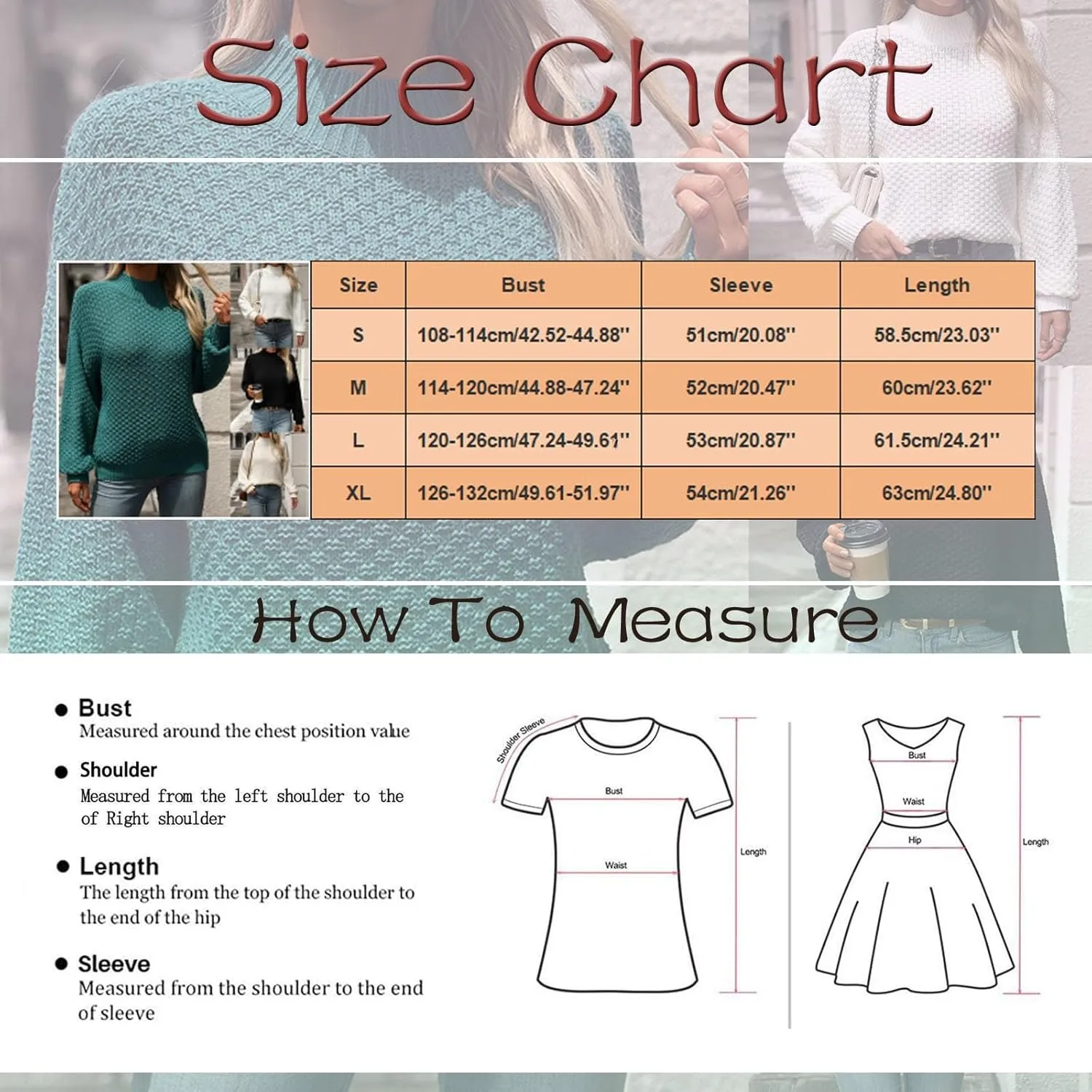 Fall Sweaters for Women Chunky Knit Turtleneck Solid Color Long Sleeve Casual Lightweight Soft Sweaters Tops