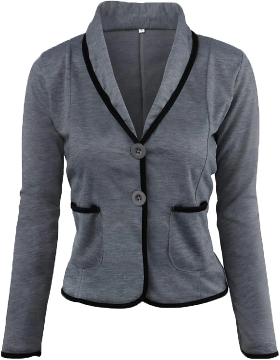 Fashion Women's Casual Long Sleeve Lapel Button Slim Coat Work Office Blazer Jacket Lightweight Outwear