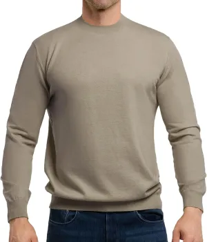 Fioboc Men's Crewneck Sweater Casual Pullover Sweater Slim Fit Lightweight Long Sleeve Knit Sweater S-4XL