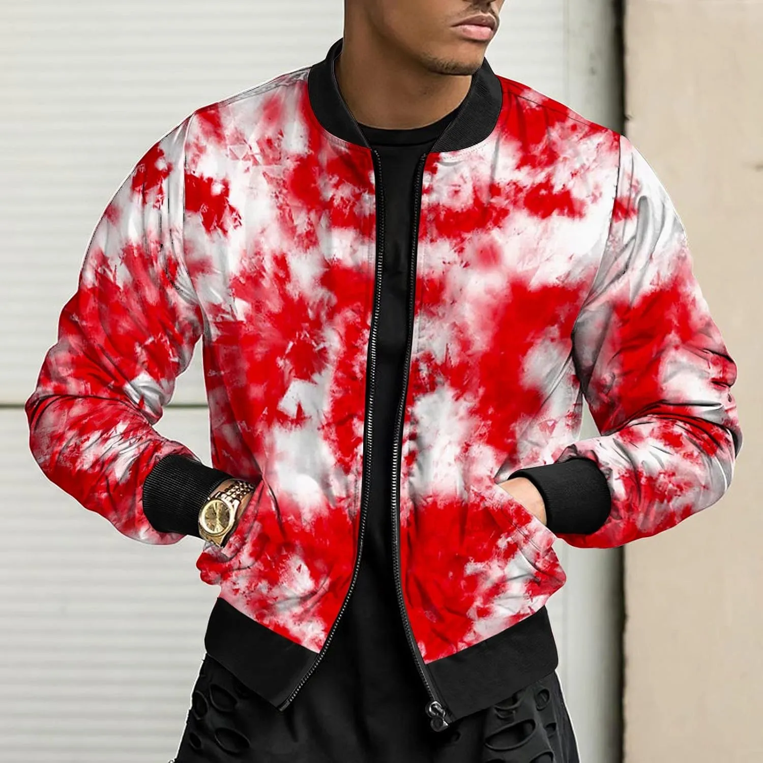 Flight Jackets For Men Full Zip Windbreaker Jacket Light Weight Fashion Warm Coat Big And Tall Outdoor Jackets