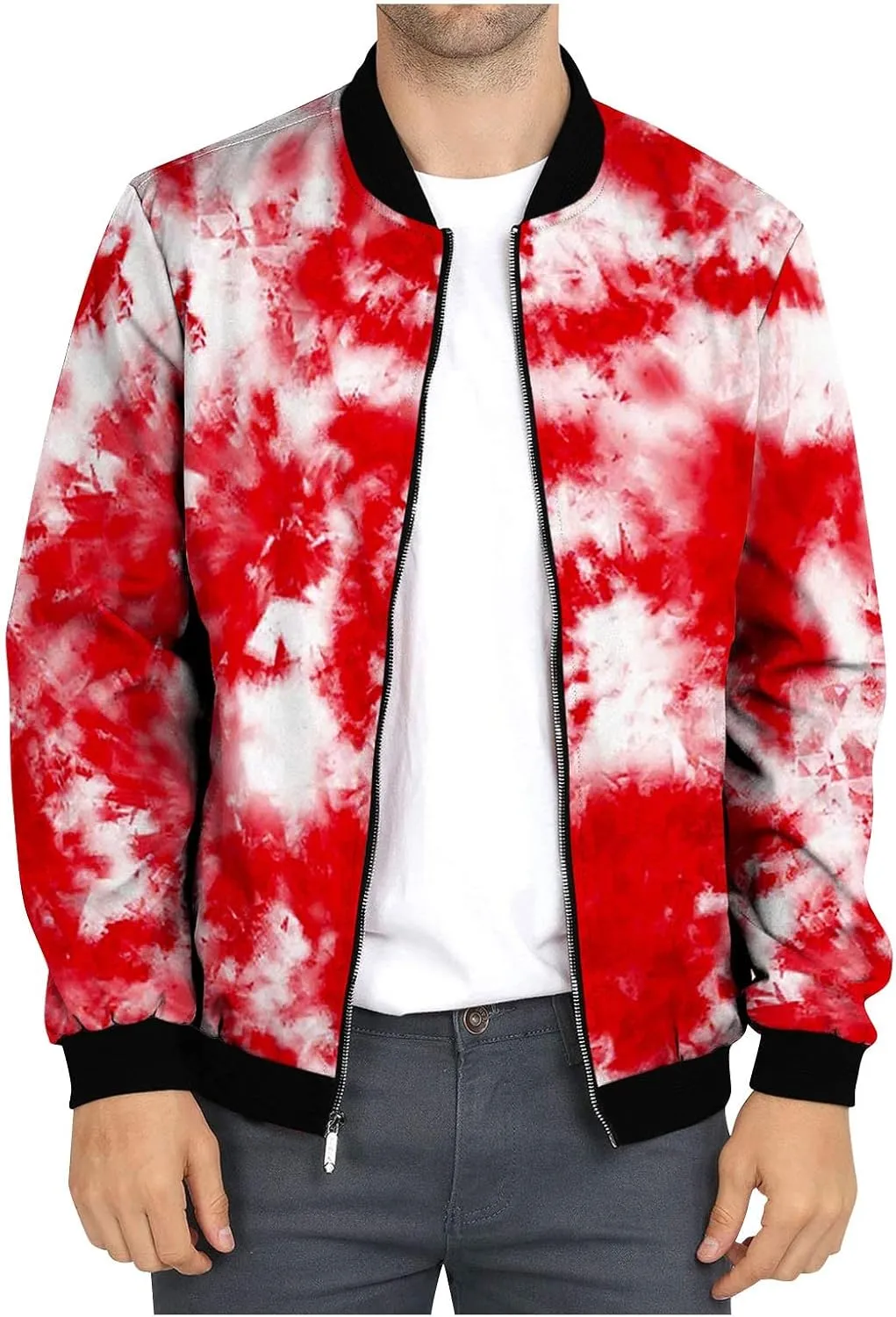Flight Jackets For Men Full Zip Windbreaker Jacket Light Weight Fashion Warm Coat Big And Tall Outdoor Jackets