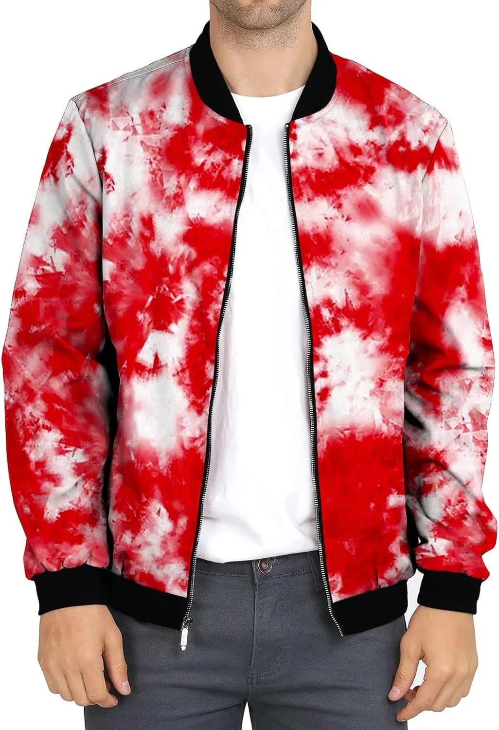 Flight Jackets For Men Full Zip Windbreaker Jacket Light Weight Fashion Warm Coat Big And Tall Outdoor Jackets