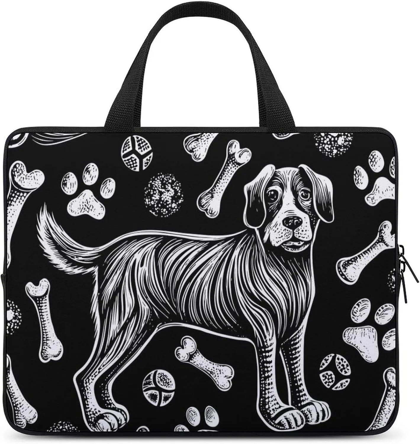 Floral Pattern Laptop Bag Water-resistant Laptop Sleeve Handle Notebook Computer Case Briefcase