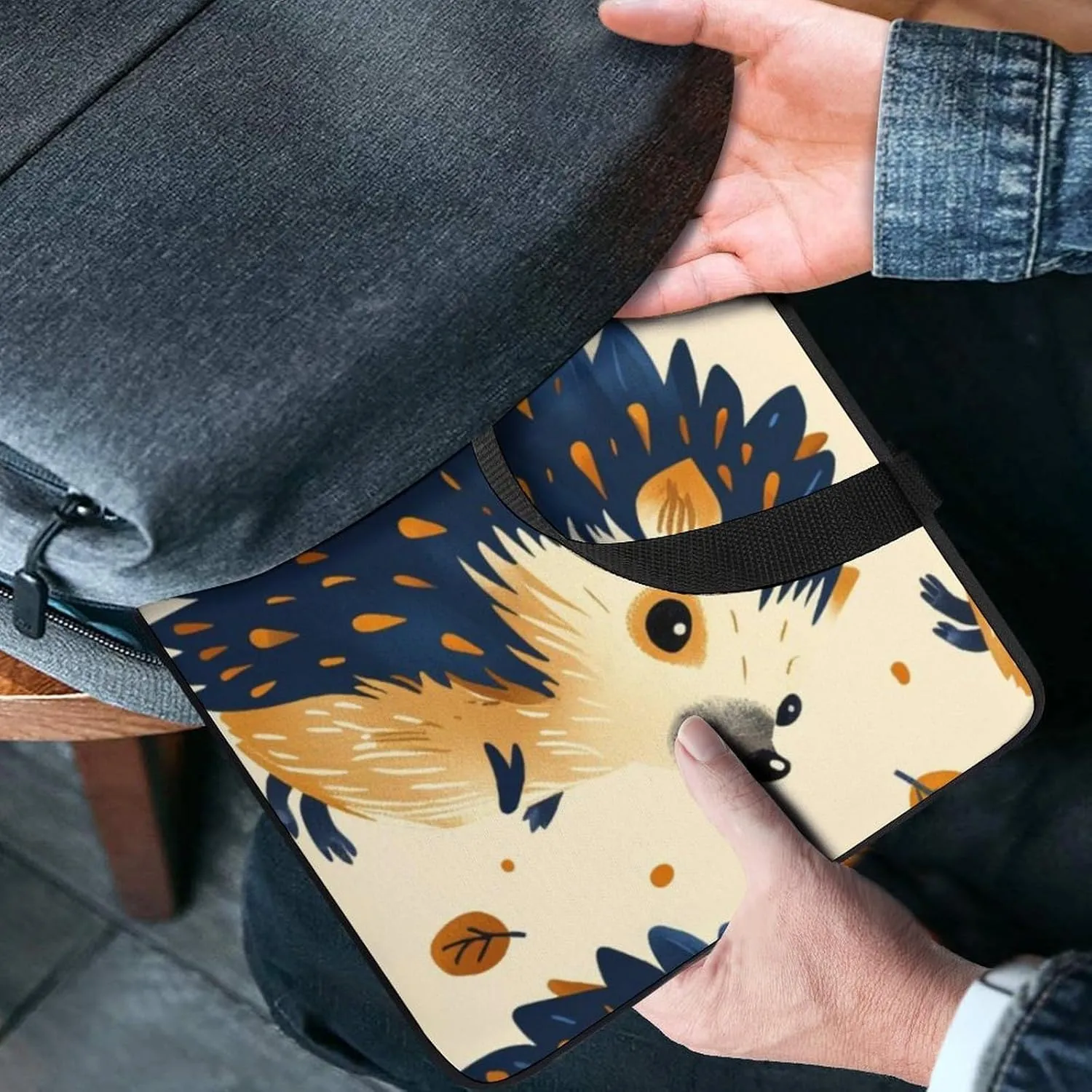 Floral Pattern Laptop Bag Water-resistant Laptop Sleeve Handle Notebook Computer Case Briefcase