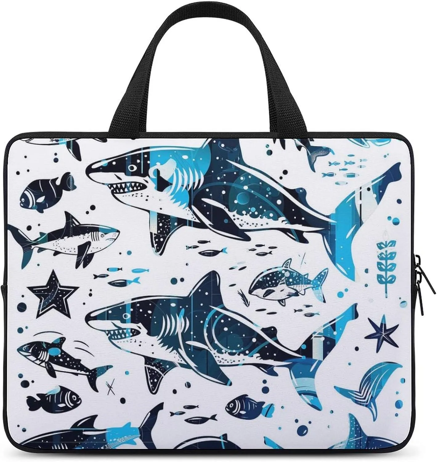 Floral Pattern Laptop Bag Water-resistant Laptop Sleeve Handle Notebook Computer Case Briefcase