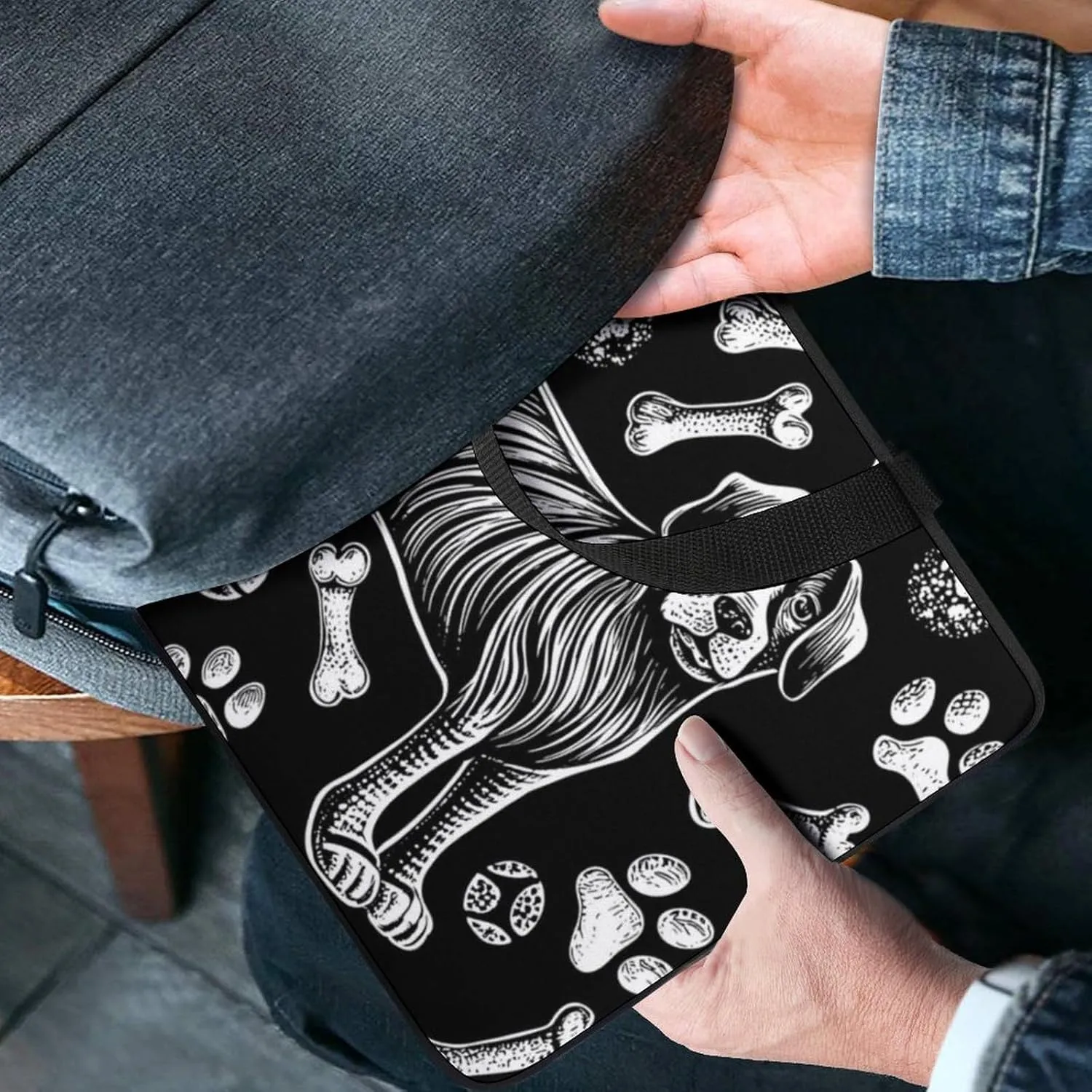 Floral Pattern Laptop Bag Water-resistant Laptop Sleeve Handle Notebook Computer Case Briefcase