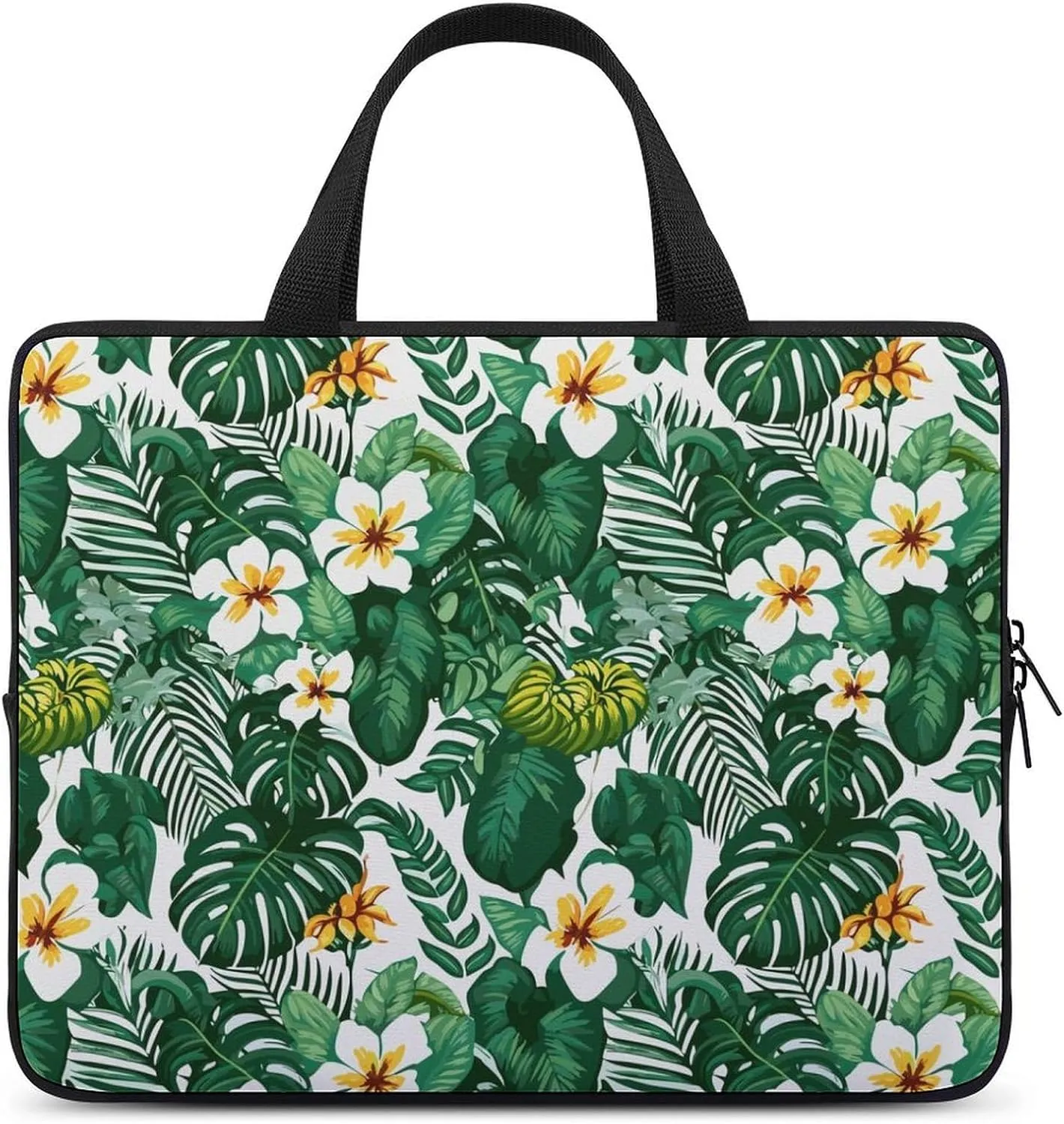 Floral Pattern Laptop Bag Water-resistant Laptop Sleeve Handle Notebook Computer Case Briefcase