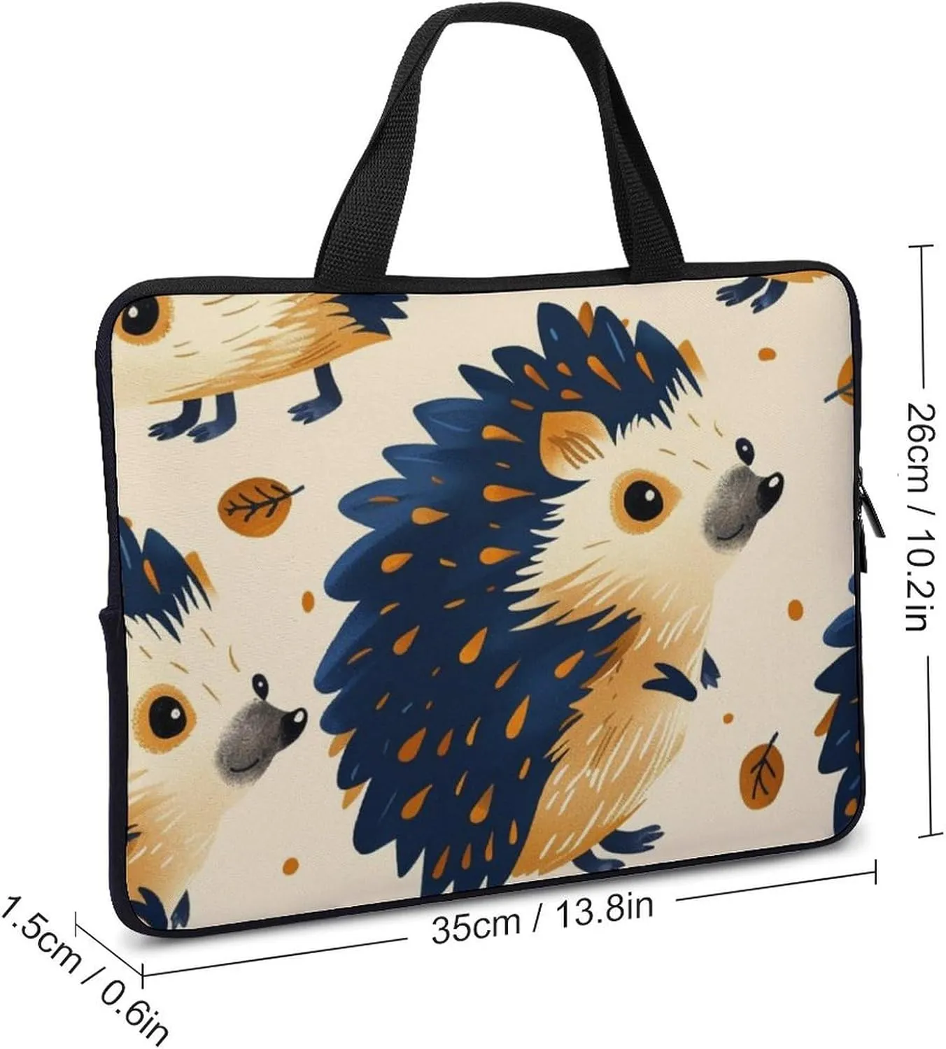Floral Pattern Laptop Bag Water-resistant Laptop Sleeve Handle Notebook Computer Case Briefcase