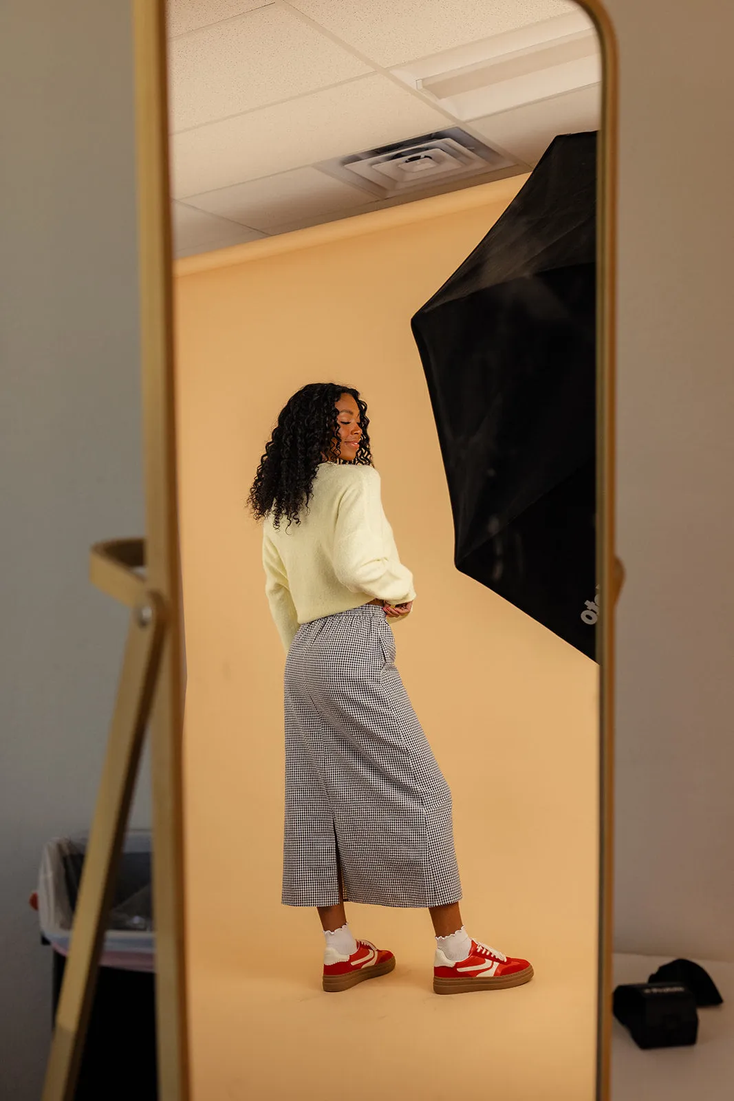 For The Better Gingham Skirt
