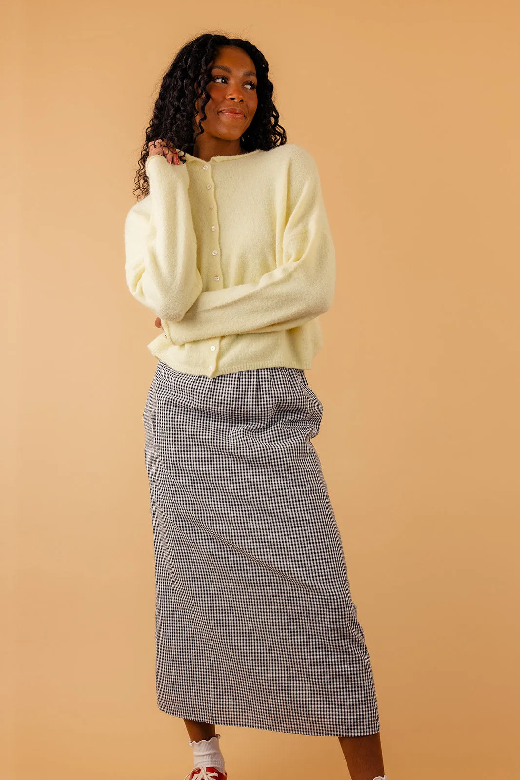 For The Better Gingham Skirt