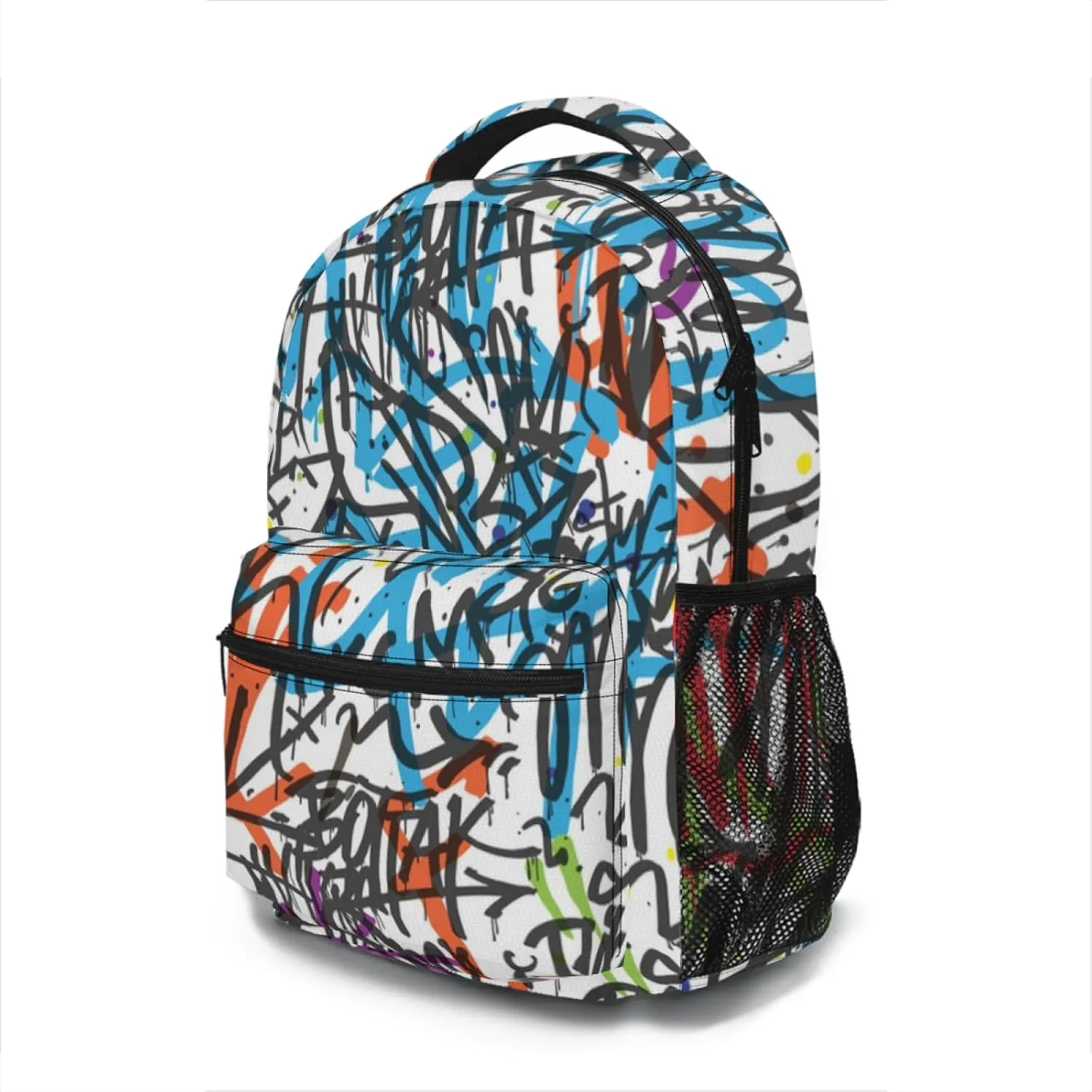 Funny Graffiti Art Backpack, Laptop Backpack with Multiple Pockets for Adult Hiking Travel Work 17 Inch