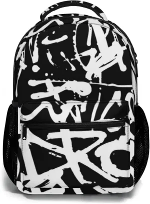 Funny Graffiti Art Backpack, Laptop Backpack with Multiple Pockets for Adult Hiking Travel Work 17 Inch
