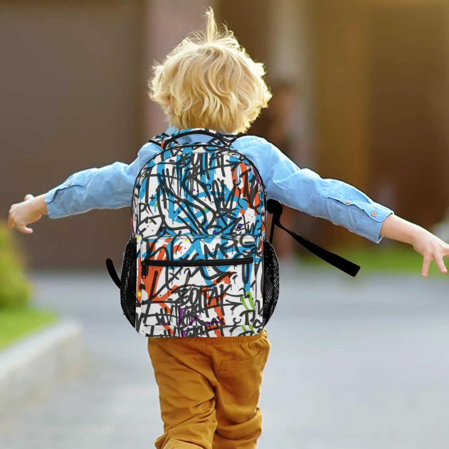 Funny Graffiti Art Backpack, Laptop Backpack with Multiple Pockets for Adult Hiking Travel Work 17 Inch
