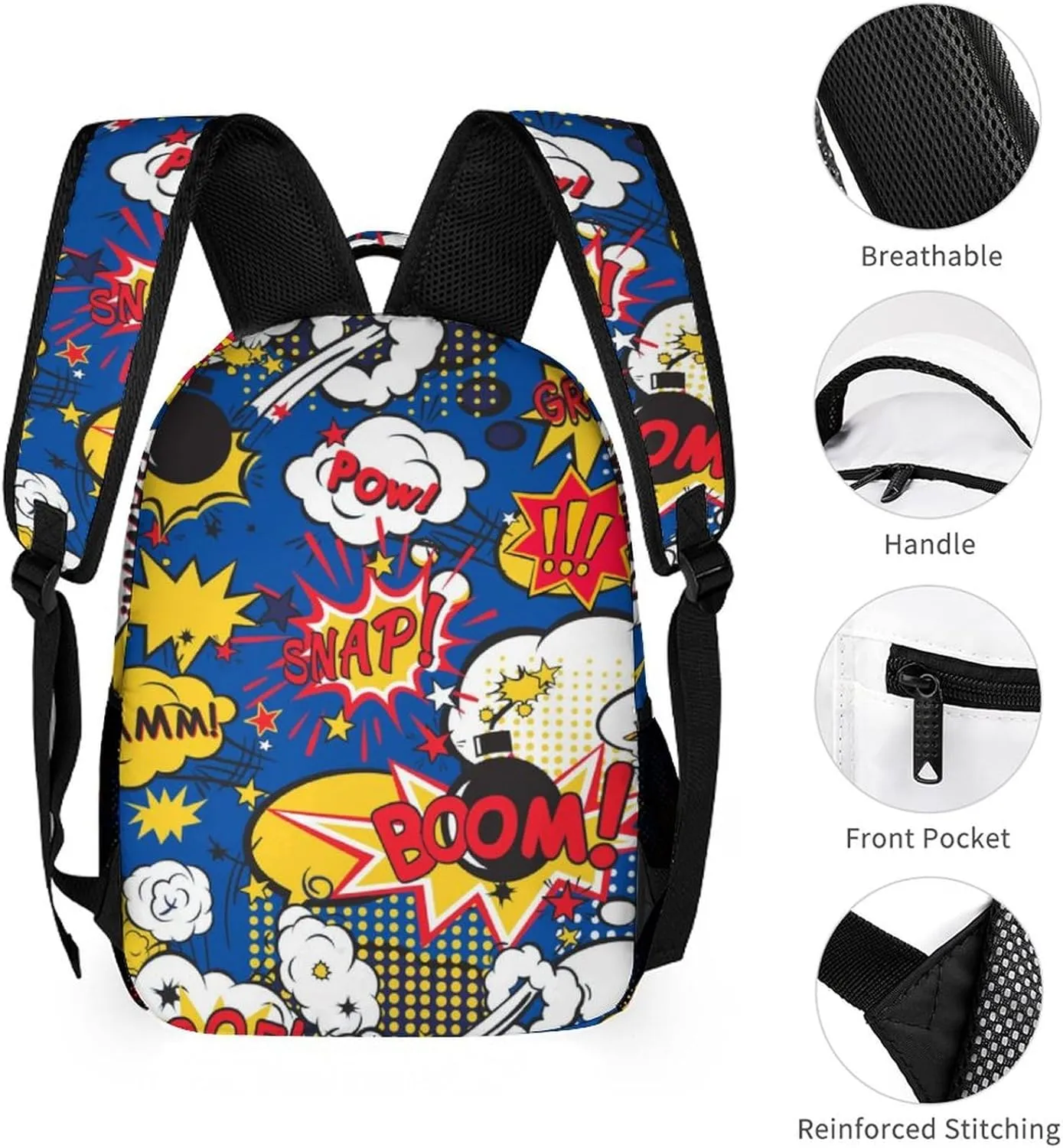 Funny Graffiti Art Backpack, School Backpack Laptop Backpack with Multiple Pockets for Kids Adult