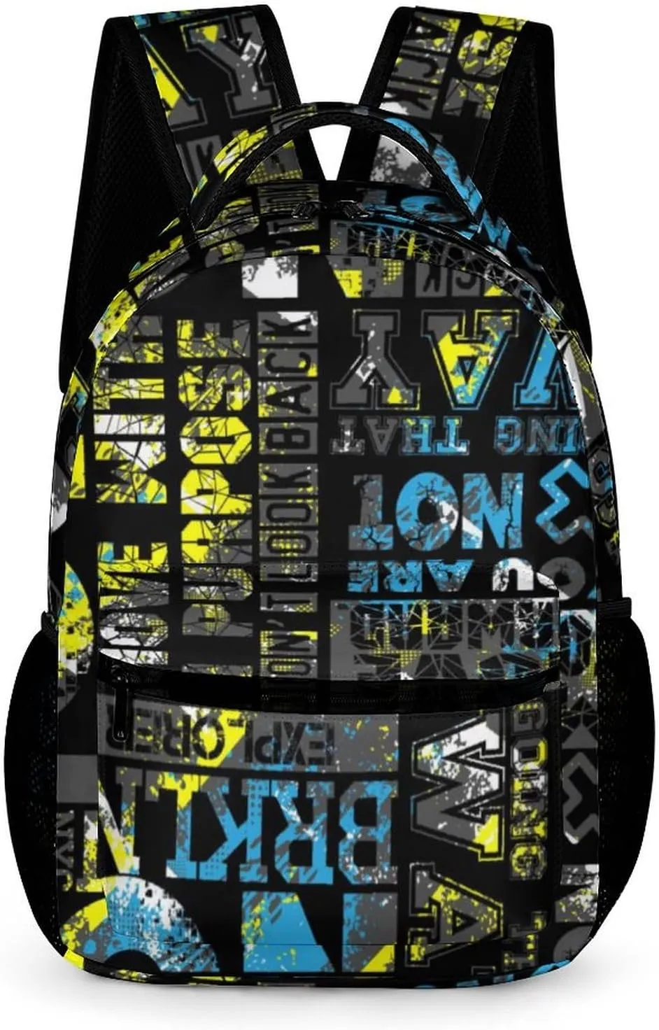 Funny Graffiti Art Backpack, School Backpack Laptop Backpack with Multiple Pockets for Kids Adult