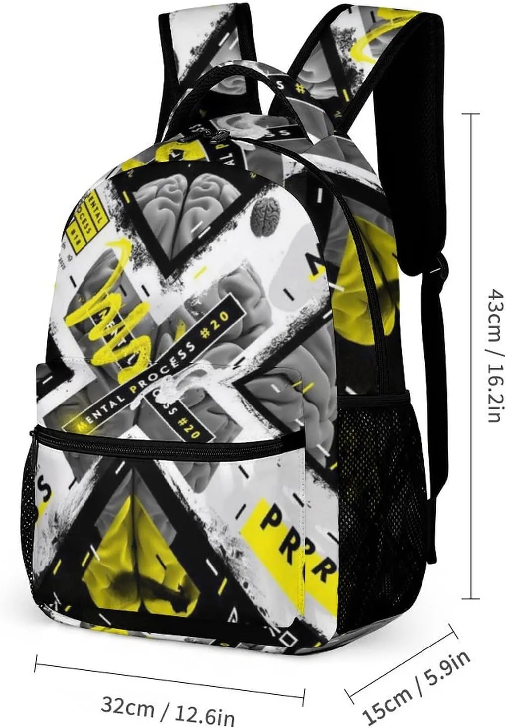 Funny Graffiti Art Backpack, School Backpack Laptop Backpack with Multiple Pockets for Kids Adult