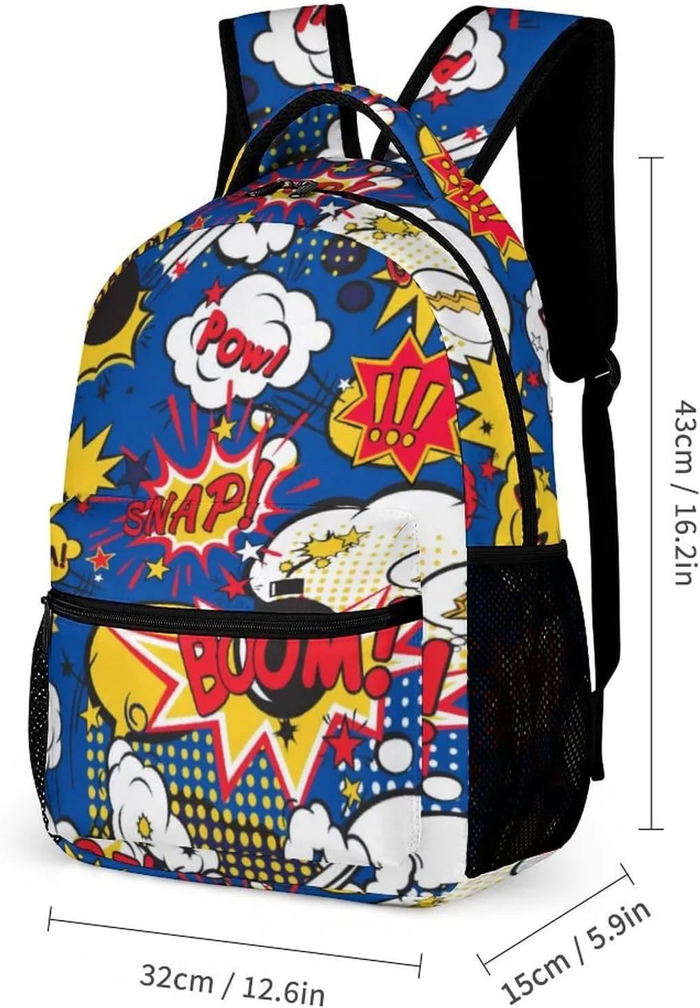 Funny Graffiti Art Backpack, School Backpack Laptop Backpack with Multiple Pockets for Kids Adult