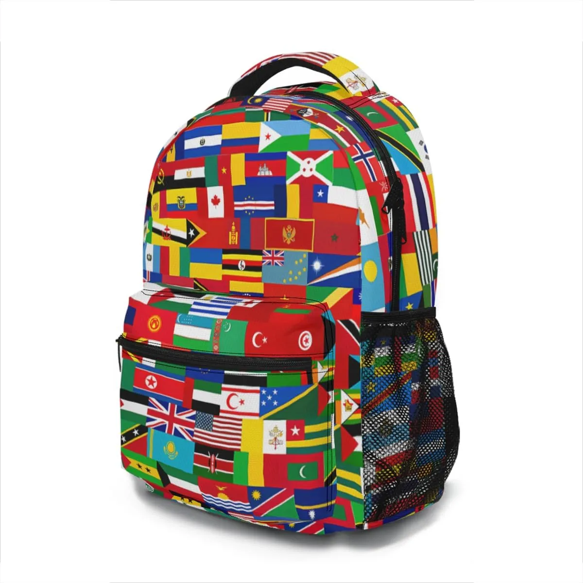 Funny Worlds Flag Backpack, Laptop Backpack with Multiple Pockets for Adult Hiking Travel Work 17 Inch