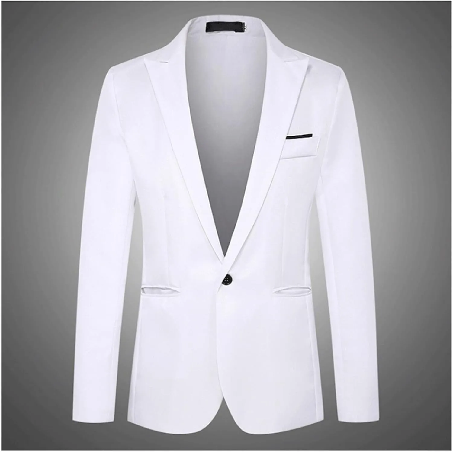 Fxbar Mens Slim Fit Suit Casual Single Fashion One Button Lapel Solid Suit Jacket Tuxedo Business Suit Jacket