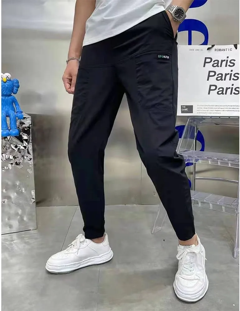 Gincci Men's Stretch Multi-Pocket Skinny Cargo Pants,Men's Casual Pencil Pants??Lightweight Travel Pants