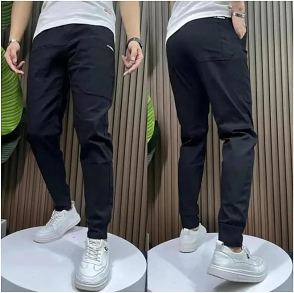 Gincci Men's Stretch Multi-Pocket Skinny Cargo Pants,Men's Casual Pencil Pants??Lightweight Travel Pants