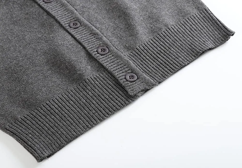 Girls Boys School Uniform Sweater Vest Button Down V-Neck Classic Soild Knit Cardigan Tops